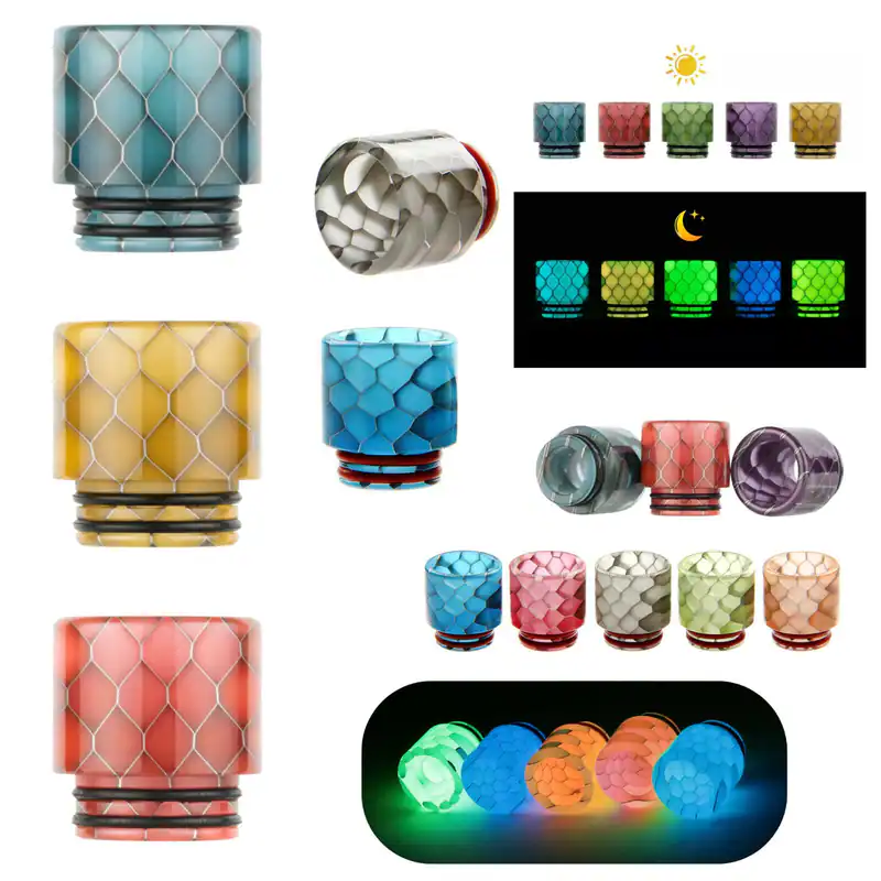 Drip Tip 810 Verdampfer Mundstück Glow Leuchtet im Dunkeln Acryl Driptip D301