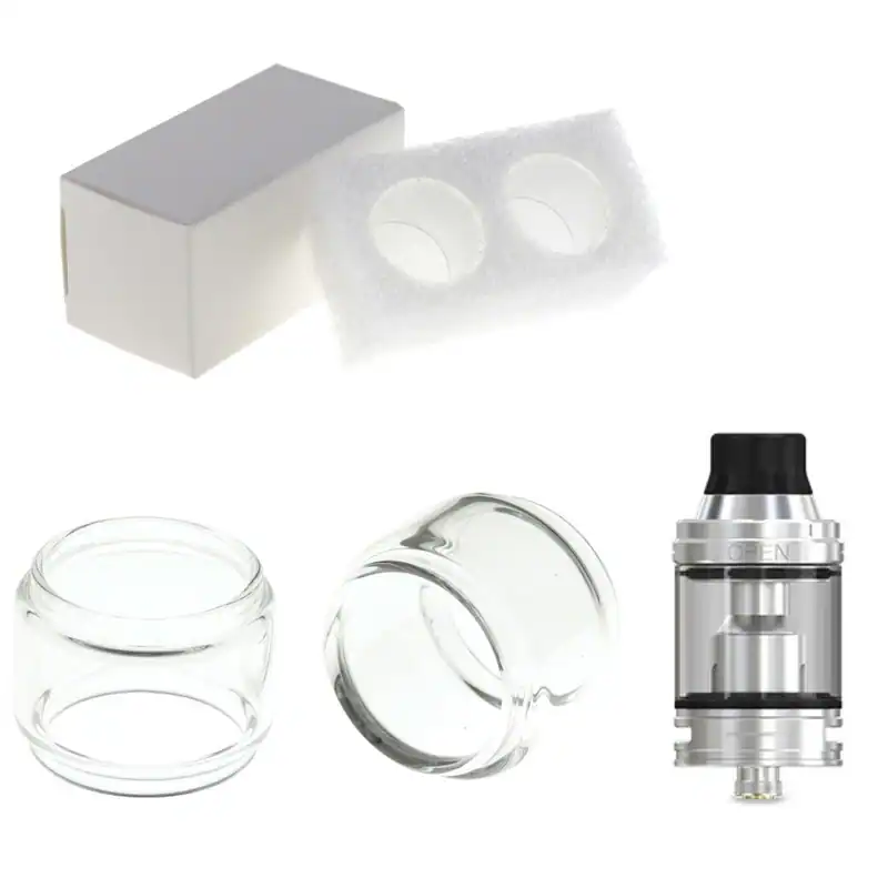 2x Ersatzglas für Eleaf ELLO 4ml Tank 6ml Bulb Glas Pyrex Tube Glastank