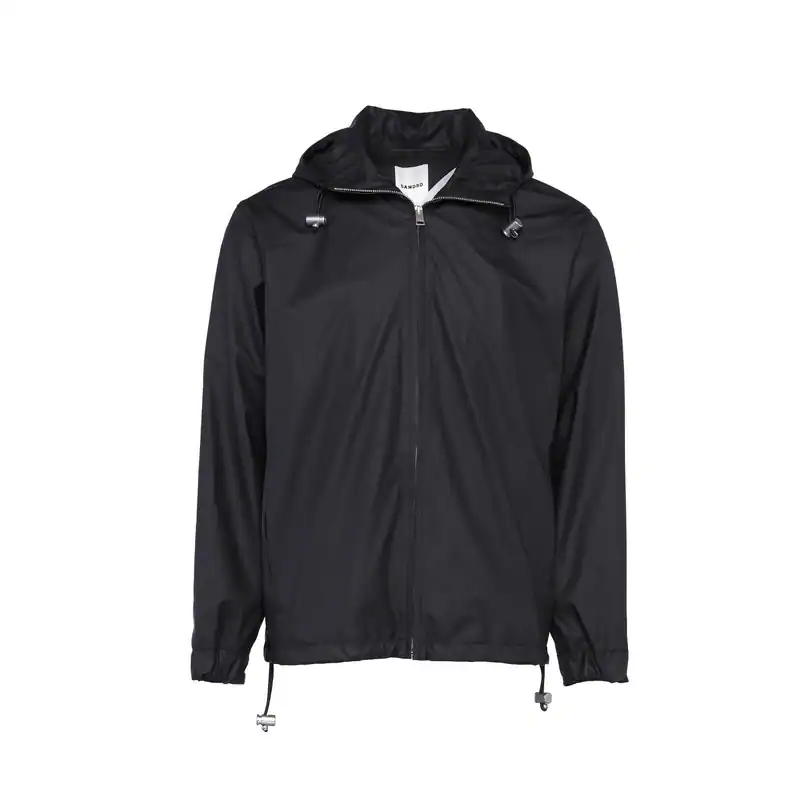 Sandro Paris Herren Jacke Übergangsjacke Kapuze Schwarz Gr. S