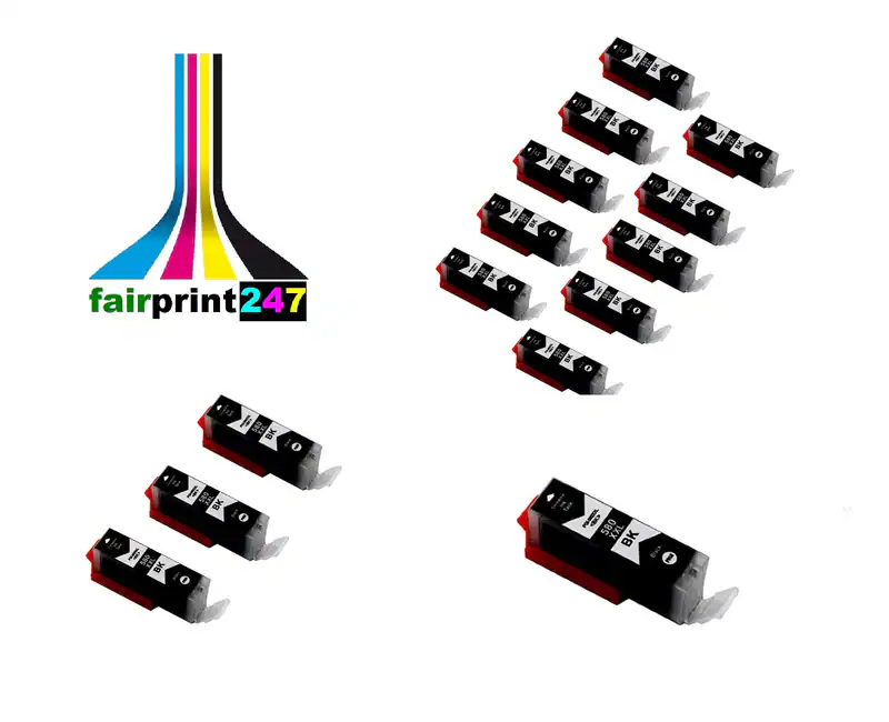 XXL-Patronen schwarz für Canon Pixma TS9155 TR7550 TR8550 TS6250 TS6251 TS8250