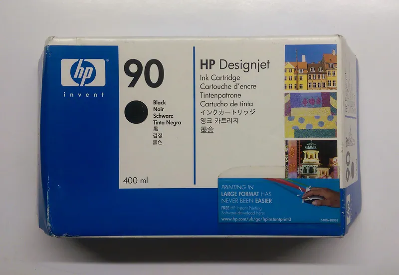 HP original 90 schwarz DesignJet 4000 ps 4500 ps mfp OVP abgelaufen