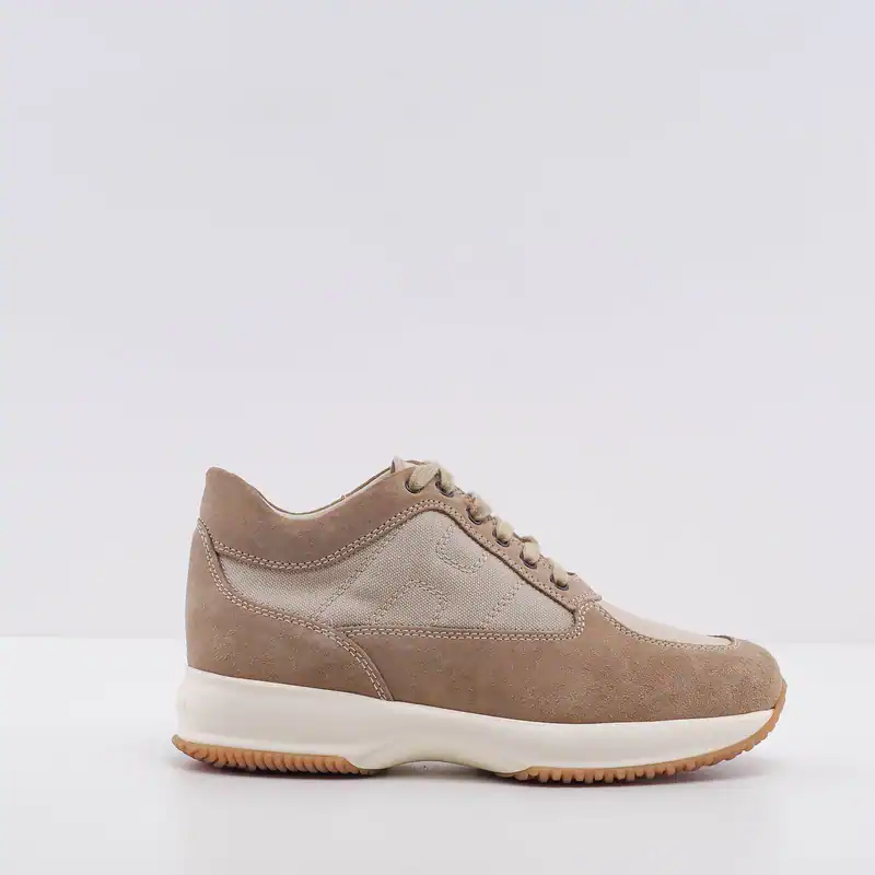 Hogan Sneaker Beige Veloursleder Gr. 38.5 EU Herren Interactive