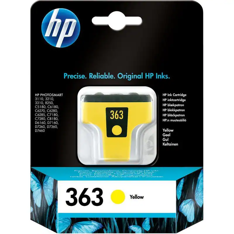 Original HP 363 gelb PHOTOSMART 3110 3210 3310 8250 C5180 - 07/2020 o.V.