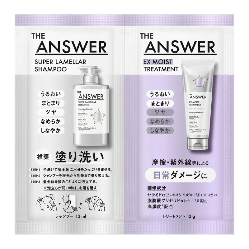 THE RESPONSE Super Lamellar Shampoo & EX Moist Treatment for Daily Damage 12ml