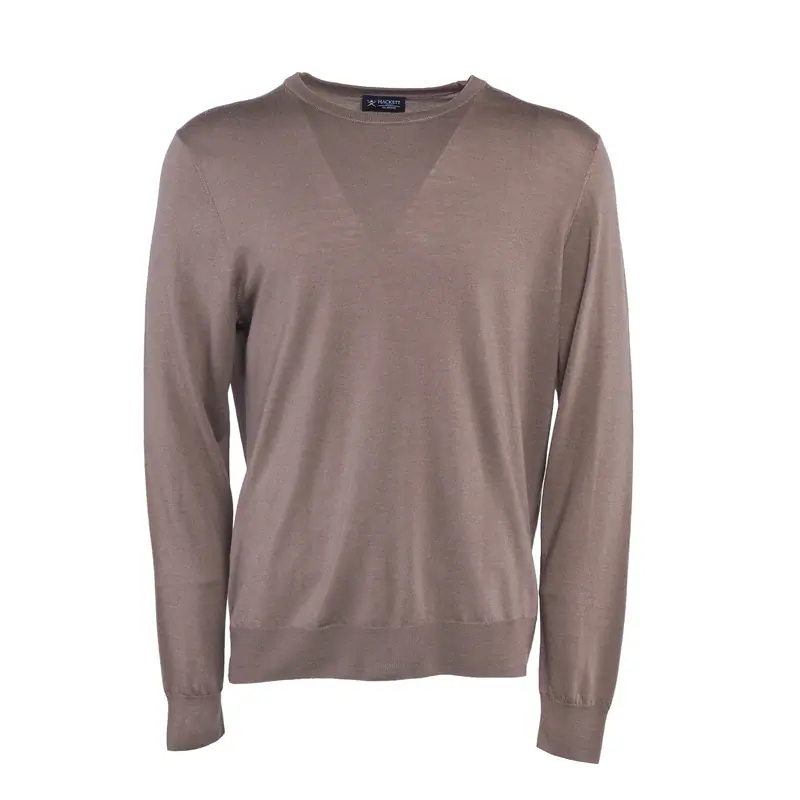 Hackett London Pullover Braun Merinowolle-Seide Gr. M Herren HM702834