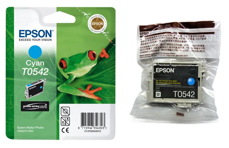 Original Epson T0542 cyan Stylus Foto Photo R800 R1800 o.V.