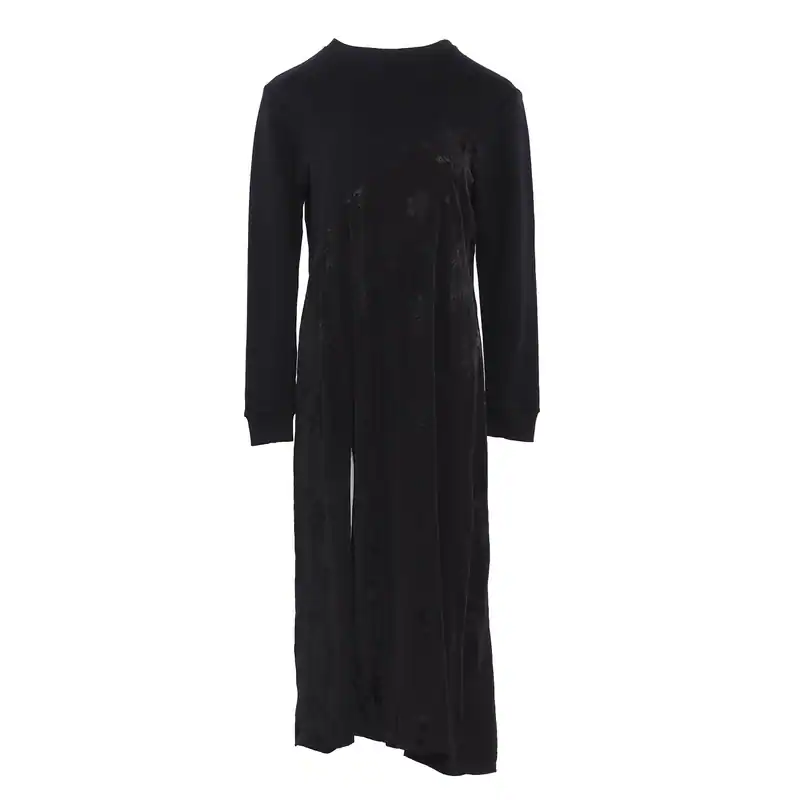 Desigual Kleid Schwarz Gr. L Damen Strickkleid Midi Kleid Langarm 21WWVW90