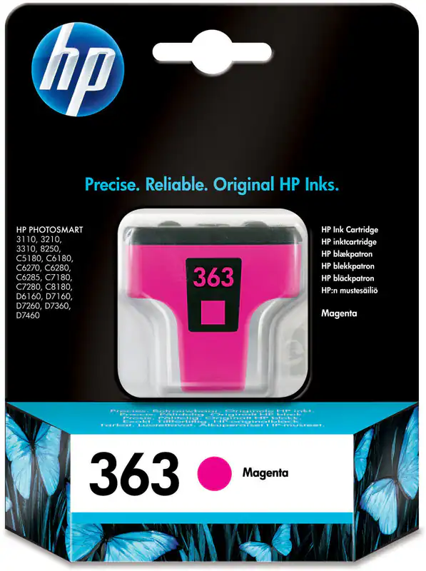 Original HP 363 magenta PHOTOSMART 3110 3210 3310 8250 C5180 OVP DATUM 07/2012