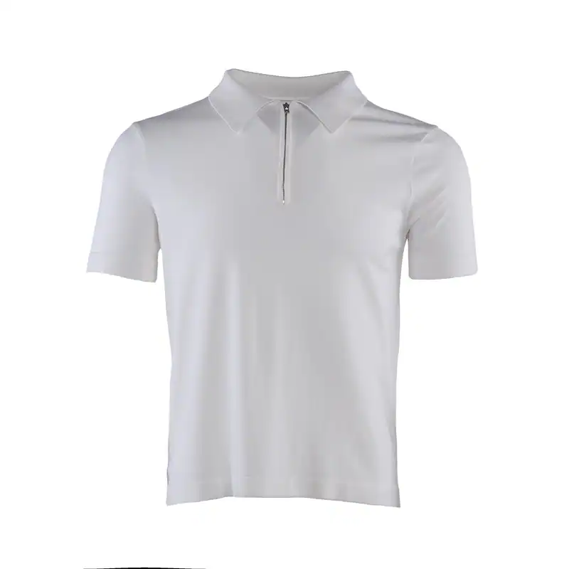 Sandro Paris Herren Polo Shirt Ecru Knit Zip SHPTR00344 Gr. S 46
