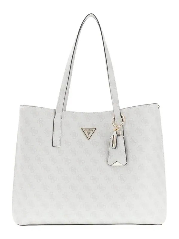 GUESS Meridian II Girlfriend Tote Bag Schultertasche Bone Logo creme Neu