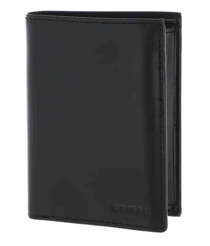 oxmox Leather RFID Protect Kombibörse Geldbörse Pure 2.0 Embossed Black schwarz