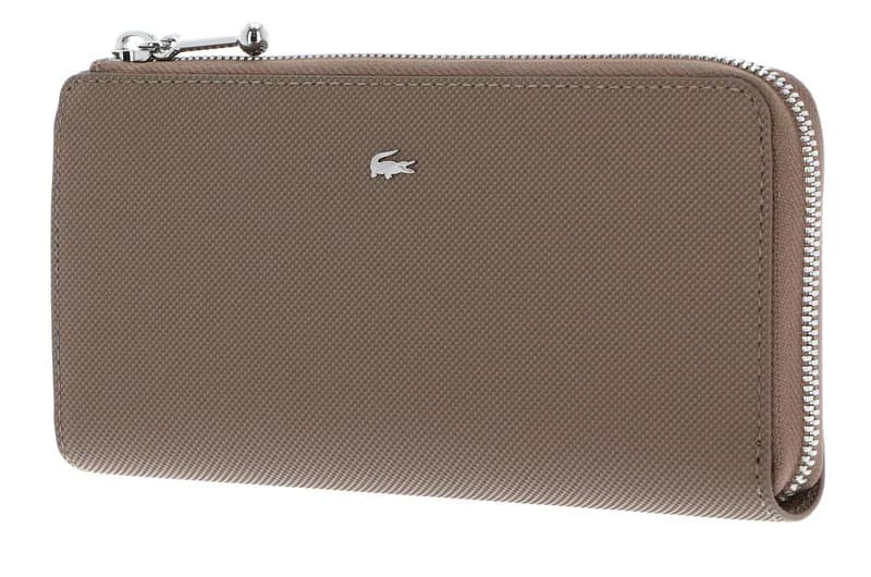LACOSTE Daily City Slim Zip Wallet Geldbörse Taupe taupe Neu