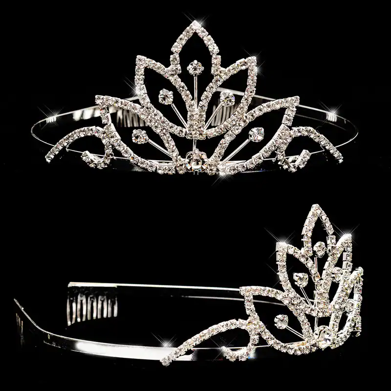 Diadem Haarreif Brautschmuck edles Tiara Strass Haarschmuck Hochsteckfrisur Neu