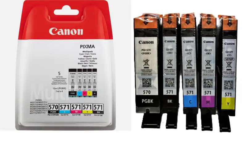 Original Canon 5er PGI-570 CLI-571 PIXMA TS8052 TS8053 TS9050 TS9055 TS5055