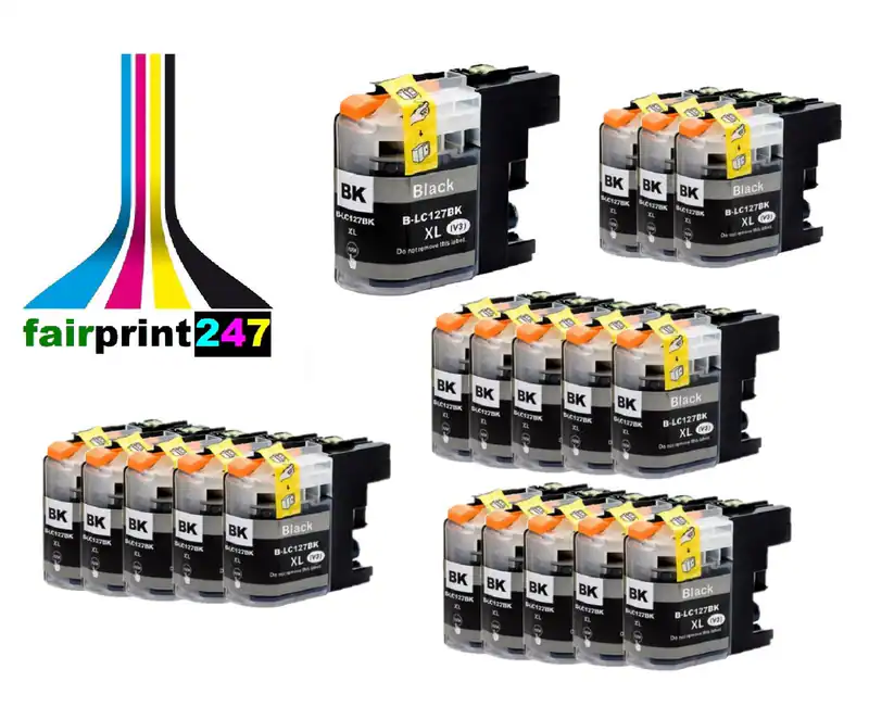 XL Patronen für Brother ersetzt LC127XL BK schwarz black kein original
