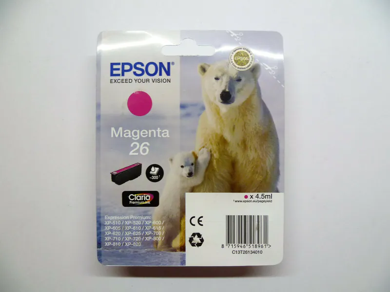 Original Epson 26 T2613 magenta Tintanpatrone Tinte OVP DATUM 01-12/2021