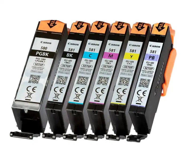 Original Canon PGI-580 CLI-581 mit FotoBlau MultiPack 6er-Set 6-Patronen o.V.