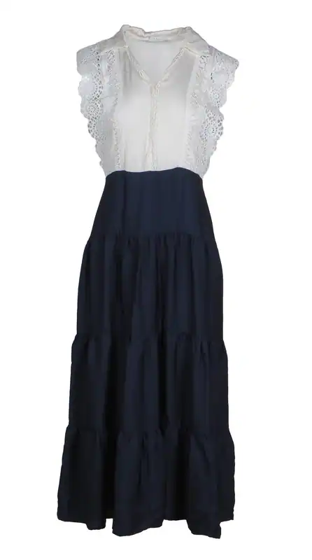 Sandro Paris Damen Kleid Blau Sleeveless Viscose Gr. 36 S