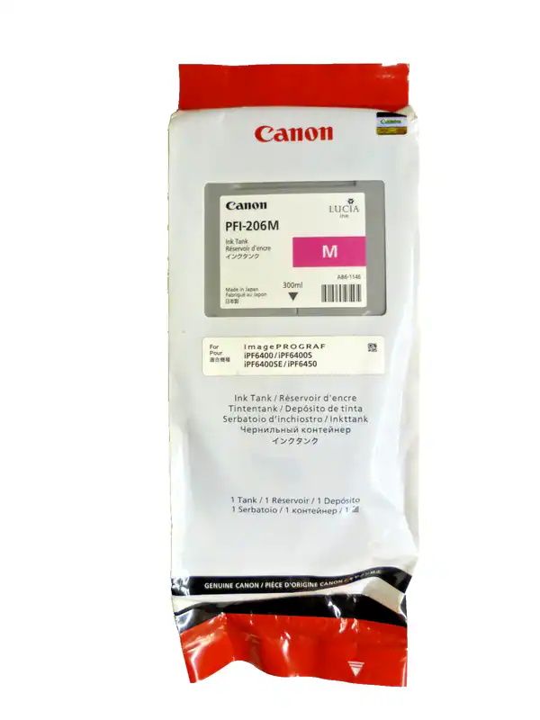 Original Canon PFI-206M magenta 300ml iPF6400 iPF6450 OVP DATUM 2017-2018