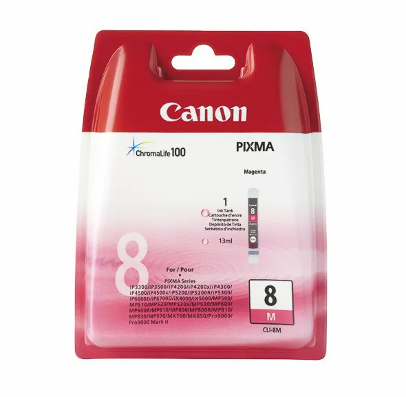 Original Canon CLI-8M magenta Pixma iP3300 iP3500 iP4200 iP4300 - o.V.