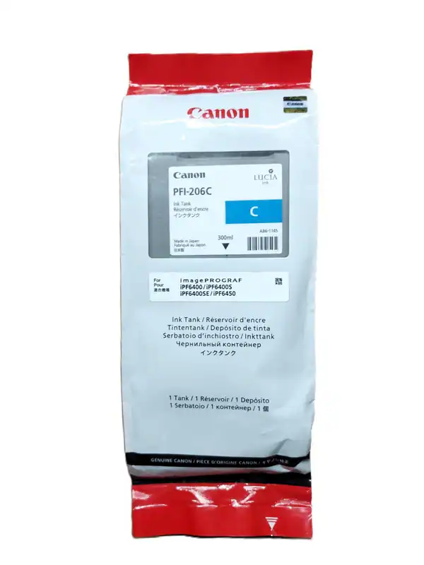 Original Canon PFI-206C cyan 300ml iPF6400 iPF6450 OVP DATUM 2017