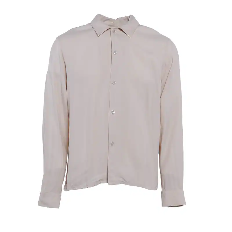 Sandro Hemd Ecru Gr. XL Herren 100% Viskose Langarm Langarmhemd SHPCM01121