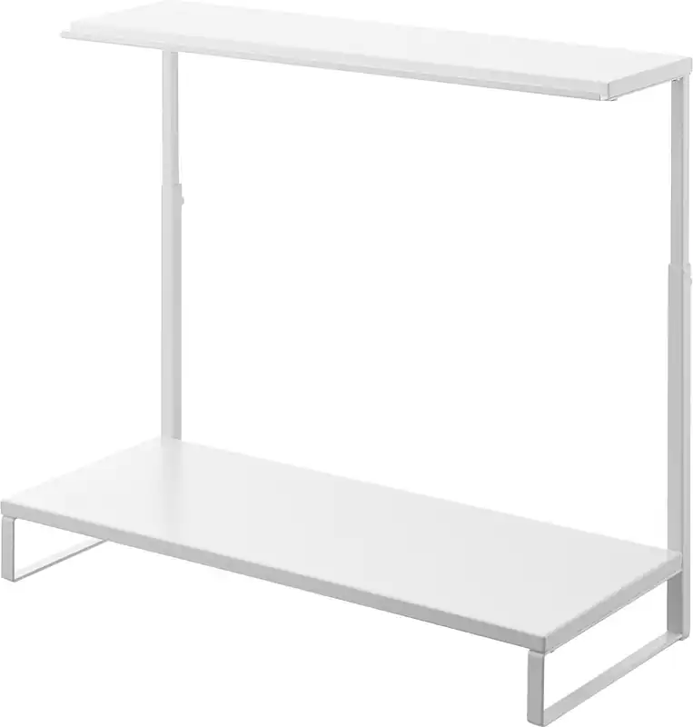 Monitor Ober- und Unterregal, 2 Einlegeböden, weiß, B59 x T27,5 x H38~65cm