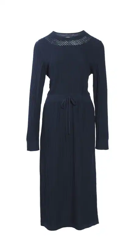 A.P.C Damen Strickkleid Navy mit Gürtel Größe M F05799