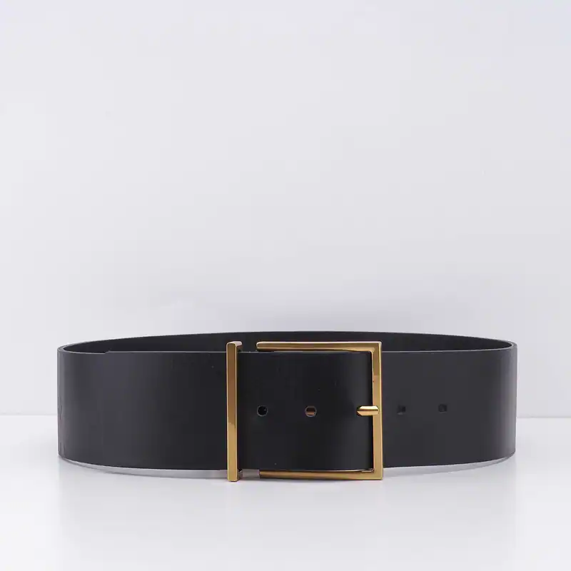 Sandro Paris Women's Belt Leather Black Wide Size 2 M SFACE00093