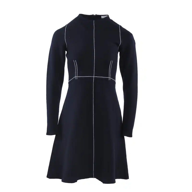 Sandro Damen kurzes Strickkleid Navy Wollmischung Größe 36 FR R2643H