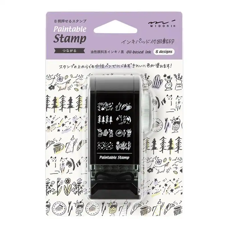 MIDORI Stempel, Drehstempel, Zifferblatttyp, Verbindungsmuster, 35581006