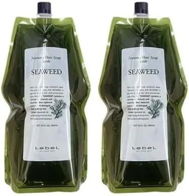 Lebel Naturhaarseife mit SW (Algen) 1600ml Nachfüller, 2er Set