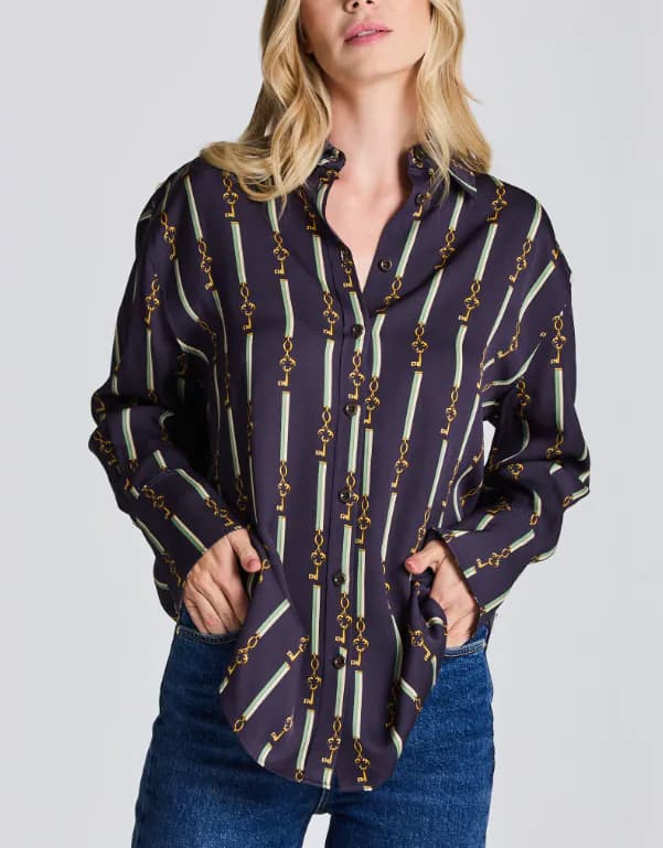 GANT Damen Hemd Langarm 100% Viskose Dunkelblau Elegant Sommer Gr. 40