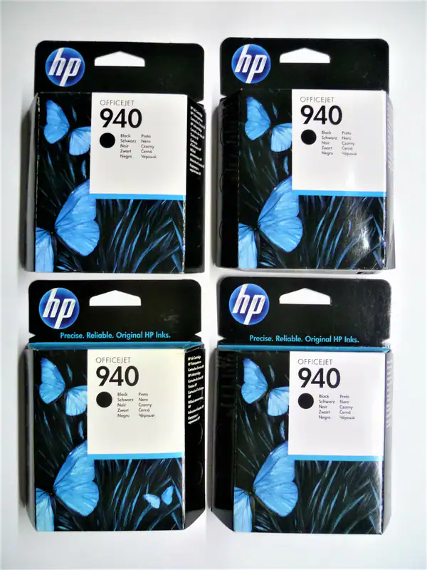 4 x Original HP 940 schwarz kein XL C4902A OfficeJet Pro 8000 8500 OVP 2017