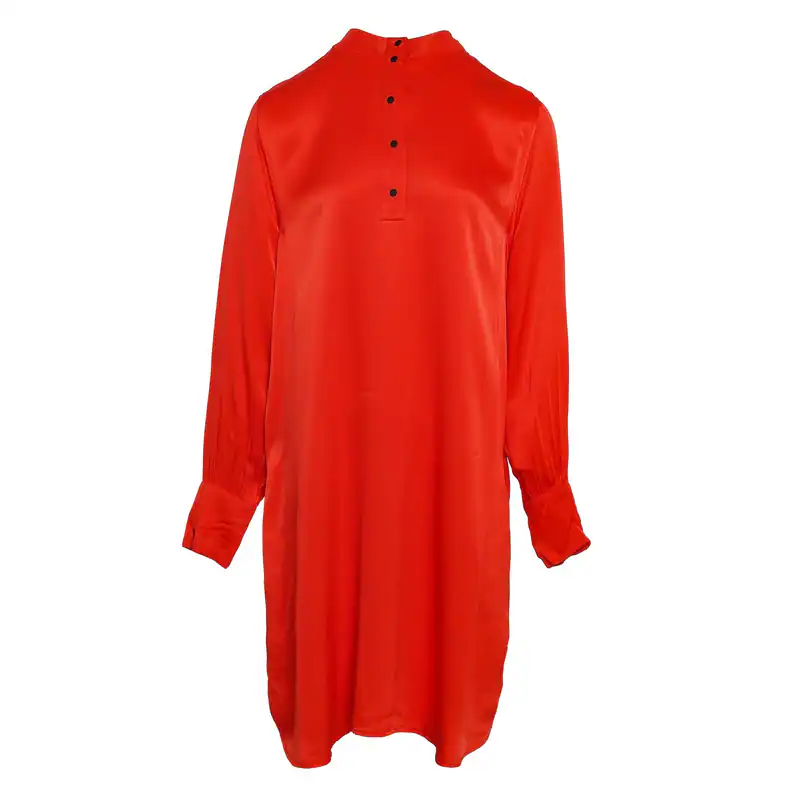 Scotch & Soda Kleid Damen Rot Gr. L 100% Viskose Langarm 149849-19
