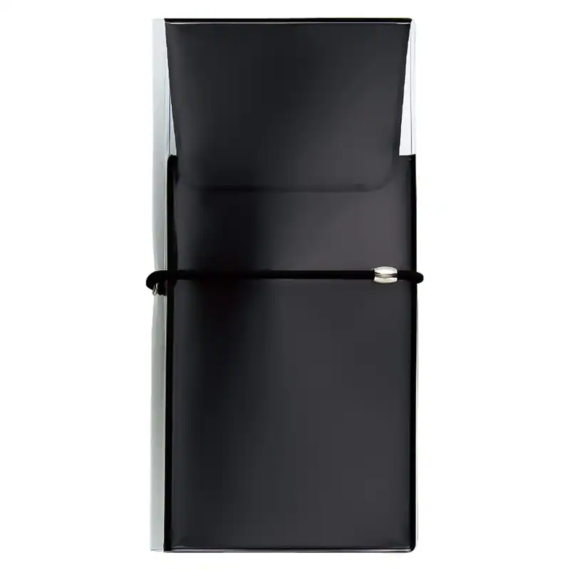 Lihit Labor. PVC Flach Federmäppchen Transparent Slim ALCLEA Schwarz A7941-24