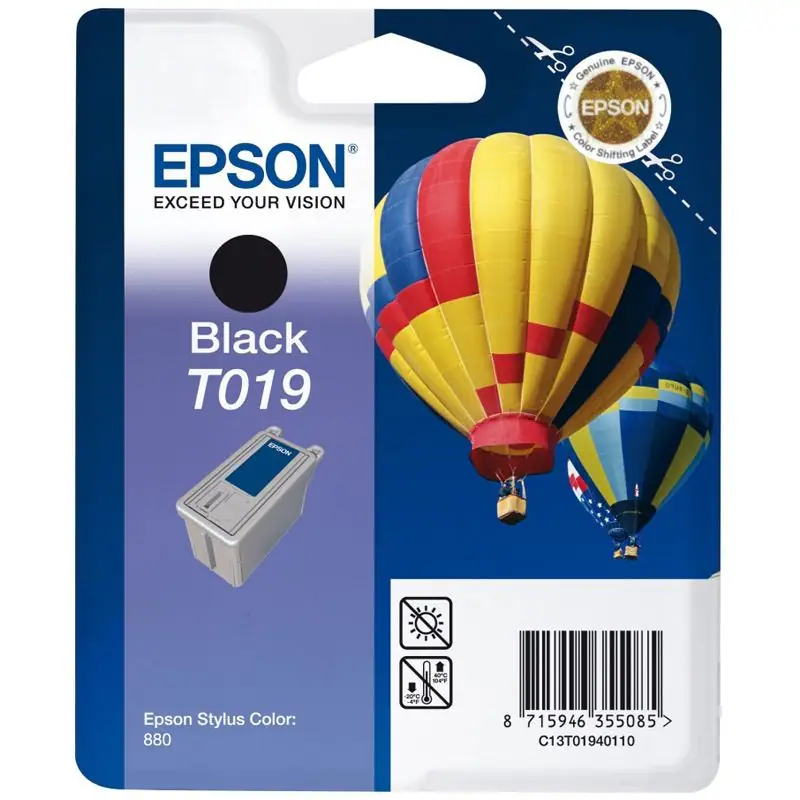 Original Epson T019 schwarz black Stylus Color 880 - o.V.