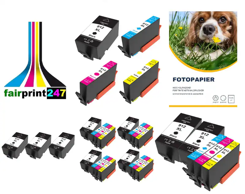 XL-Patronen für HP OfficeJet Pro 8015 8017 8020 8022 kompatible oder Fotopapier
