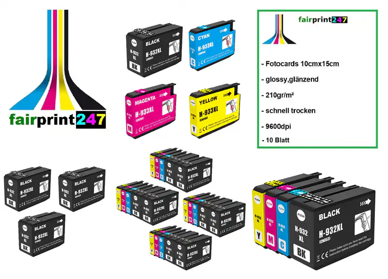 XXL-Patronen für HP 932XL 933XL kompatibel kein original XXL-Füllmenge TOP