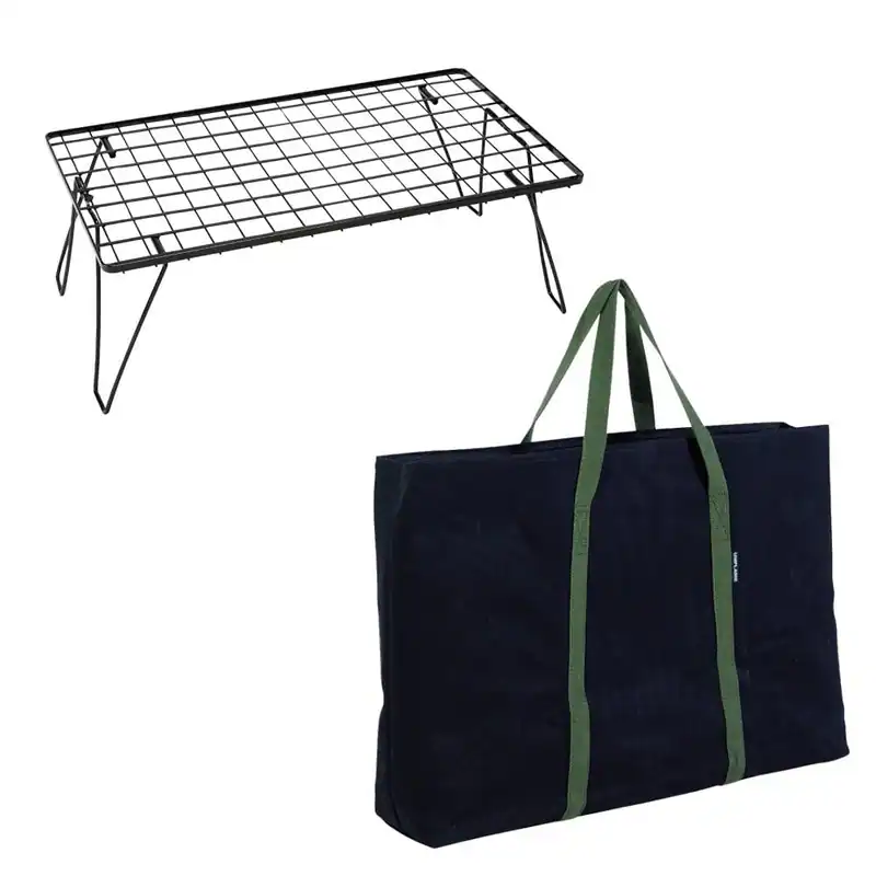 UNIFLAME Field Rack Steel Black & Tote Bag