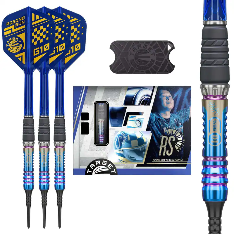 Target Darts RISING SUN GEN10 21,5g 95% Tungsten K-Flex Soft Tip Dart Set