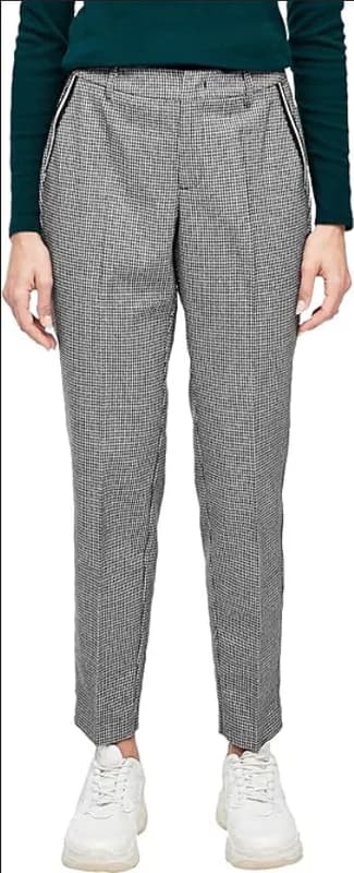 S.Oliver Women's Trousers Houndstooth Pockets Chino UK 14 40 14.911.76.3067