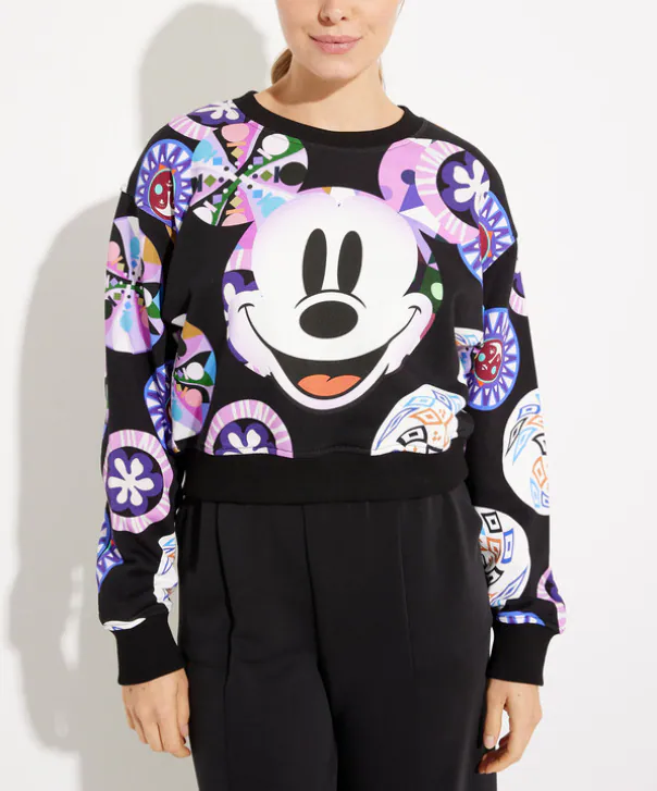 Desigual Sweatshirt 23SWSK25 Mehrfarbig Baumwolle Gr. 34 XS Damen Mickey Mouse