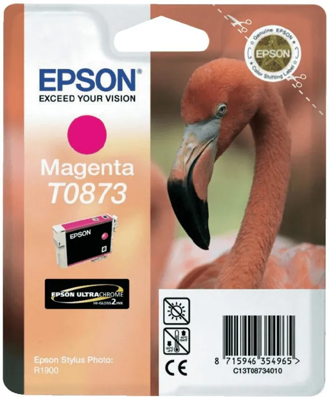 Original Epson T0877 rot red Flamingo Stylus Foto Photo R1900 o.V.