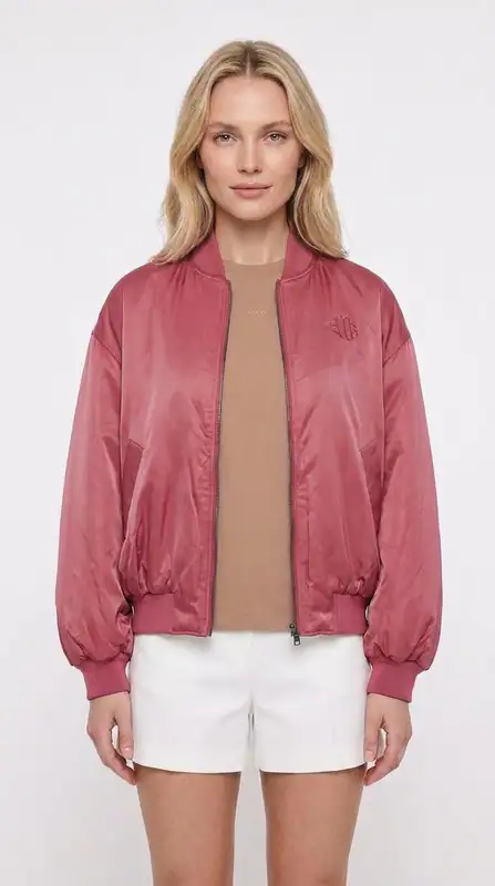 Maje Damen Oversize-Bomberjacke Rosa Größe 40 FR MFPBL00566