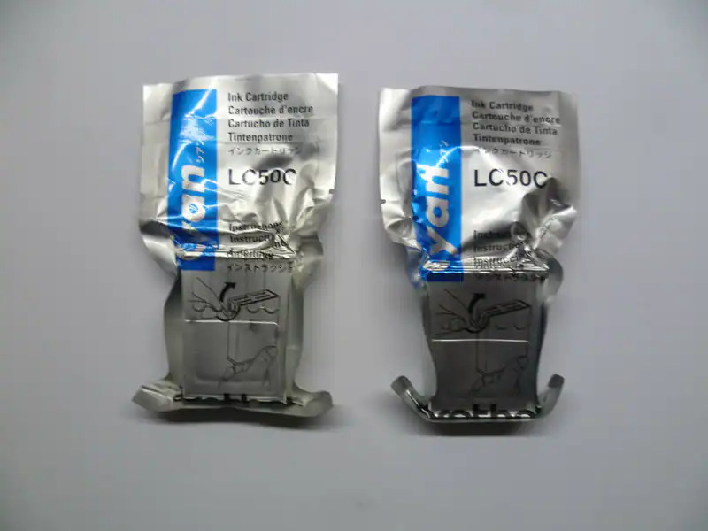 2 x Original Brother LC50C cyan MFC-830 MFC-840 MFC-860 MFC-9200J MFC-7400J