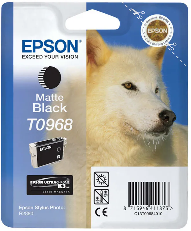Original Epson T0968 schwarz matt Stylus Foto Photo R2880 OVP DATUM 04/2021