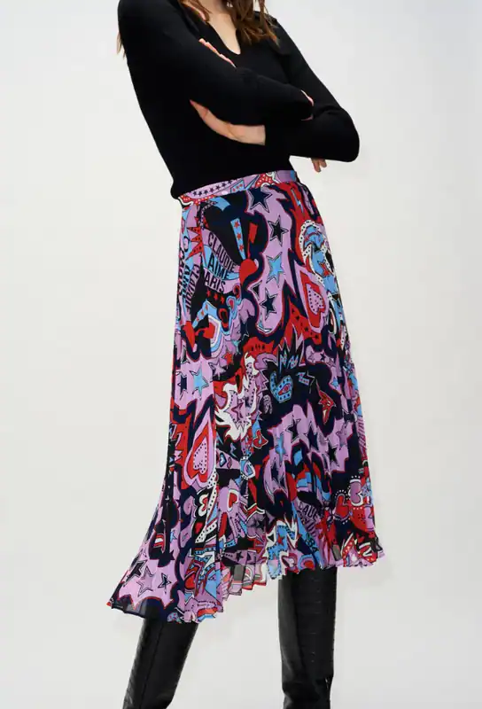 Claudie Pierlot Midirock Mehrfarbig Kunstleder Gr. 36 S Damen CFPJU00119