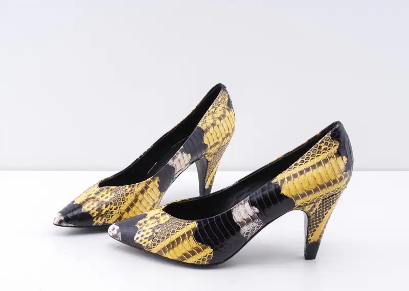 Sandro Paris Damenschuhe Größe 38 EU Lederabsatzschuhe mit Schlangenprint