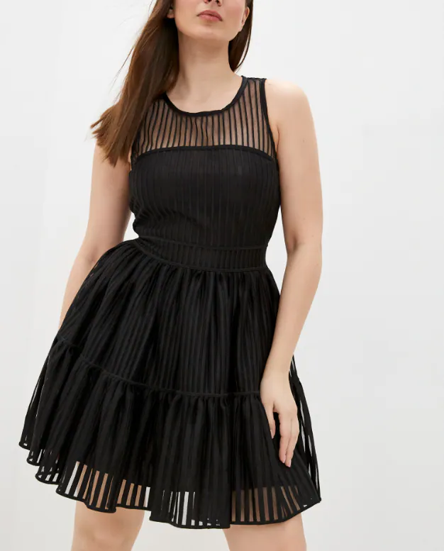Maje Kleid Schwarz Gr. 36 FR / S Damen Strickkleid A-Linie Mini MFPRO01470
